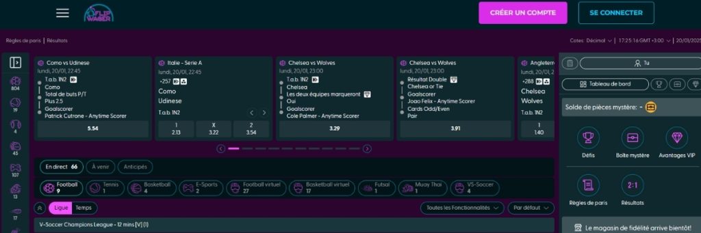 Flip Wager Paris Sportifs